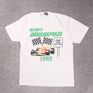 Vintage Best 1993 Welcome to Indianapolis T-Shirt Short Sleeve White Size Large